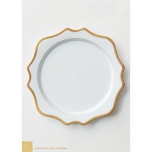 Plato de Presentación de Metal Esmaltado Hecho a Mano, Bandeja Redonda Blanca con Puntos para Comidas Elegantes, Suministro de Vajilla Decorativa al por Mayor - Product Image 2