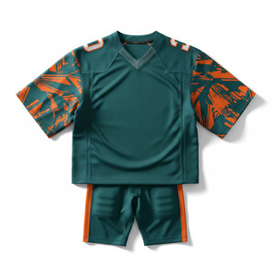 Uniforme de football américain robuste, personnalisable avec logo d'équipe, maillot en twill renforcé, pantalon de jeu renforcé aux épaules, fabricant - Product Image 2
