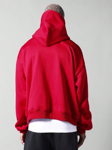 OEM Wholesale <b>Blank</b> Oversized Custom Logo Drop Shoulder Winter Eco-Friendly Unisex 100% Cotton Heavy <b>Weight</b> Hoodies Pullover Y2K - Product Image 3