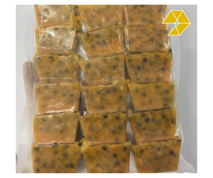 Frozen Passion Fruit Cube 100% Pure No Added Water Vietnam Frozen Passion Fruit Cube For Beverage Pure Yellow Passion Fruit IQF - Product Image 1