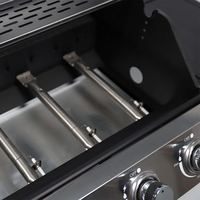 Barbecue extérieur en acier avec grille de cuisson, pioche à feu et base trépied pour la cuisine en jardin ou en cour