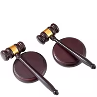 Multi Craft High Quality Handcrafted <b>Solid</b> <b>Wood</b> Through-Carved Gavel Hammer Block Set for Auctioneer Judge Office <b>Desk</b> - Product Image 6