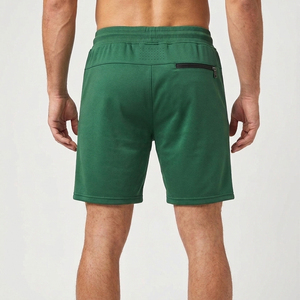 <b>Men's</b> Winter Sweat Jogger <b>Shorts</b>-Drawstring Waist Side <b>Pockets</b> Solid Pattern High Street Style Eco-Friendly & Breathable - Product Image 2