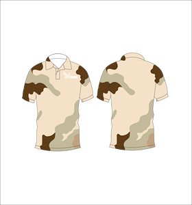 Camiseta Polo de Camuflaje Sand Storm de Manga Corta para Uso Táctico y Casual al Aire Libre - Product Image 1