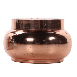 Portavelas Votivo Moderno de Metal Hueco Dorado, Decoración para el Hogar, Recipiente para Velas, Portavelas Metálicos - Product Image 1