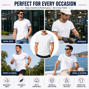 Camisetas de Hombre de Alta Calidad con Diseño Personalizado, 100% Algodón, Estilo Moderno, Talla Grande, Transpirables, Tejido Ecológico - Product Image 5