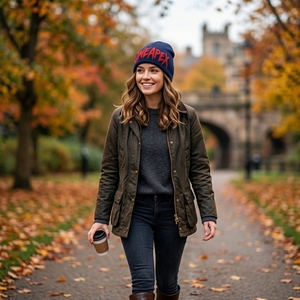 Custom Navy Blue Knit Beanie Hat Red Custom Logo Ribbed <b>Winter</b> <b>Cap</b> Unisex Streetwear Fashion Headwear Wholesale OEM Manufacture - Product Image 3
