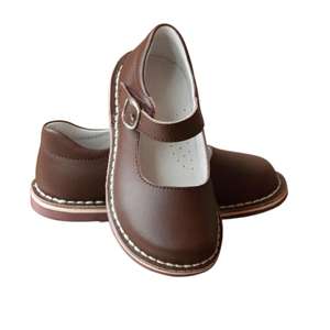 Chaussures à lacets pour filles, unisexes, bout rond, en cuir véritable, fournisseur en gros - Product Image 1