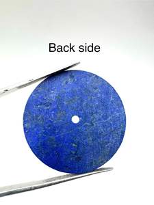 Esfera de Reloj de Lapislázuli Natural Azul Intenso, Corte Plano, 31.50mm, 1.50mm de Grosor, Clásica, Elegante, Vintage, de Lujo - Product Image 5