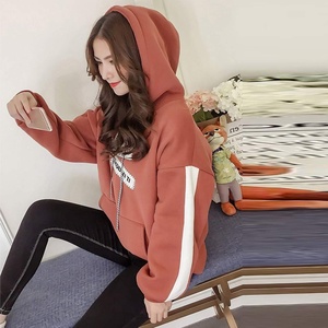 Sudaderas con Capucha de Felpa de Algodón Grueso y Suave para Invierno 2022, Corte Holgado, Color Personalizado, Sudaderas Personalizadas con Diseño Frontal para Mujer - Product Image 3