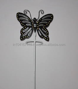 Decoración de Jardín de Metal, Diseños Variados de Animales, Mariposa, Pájaro, Estaca Negra, Técnica de Fundición, Muestra Gratuita para Uso en Exteriores - Product Image 1