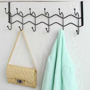 Durable Iron Door Hanger <b>Rack</b> With Powder Coated Surface Long Lasting Hanging Organizer For Home Use - Product Image 1