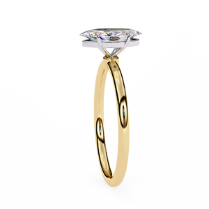 Anillo de Diamante de Corte Marquesa de 1 Quilate, Cultivado en Laboratorio, de Alta Calidad, Oro Sólido de 14k, Certificado IGI, Anillo de Compromiso o Boda - Product Image 4