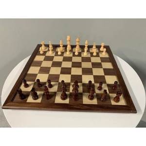 Juego de Ajedrez de Madera Pulida Ecológico Personalizado de Lujo Práctico al por Mayor, Tablero Plegable Antiguo de Gran Tamaño - Product Image 5