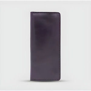 Portefeuille long homme en cuir véritable marron clair de luxe, fin et élégant, avec poche zippée, porte-cartes et fermoirs à pression raffinés - Product Image 4