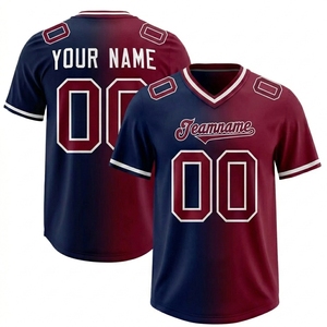 Camiseta de fútbol americano personalizada al por mayor con degradado, camiseta personalizada con cuello en V para hombre, camisetas deportivas con estampado sublimado que absorben la humedad - Product Image 4