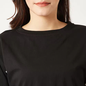 Camiseta Corta de Manga Larga para Mujer, Económica, de Alta Calidad, Fabricada con Tela de Algodón y Poliéster, en Oferta - Product Image 5