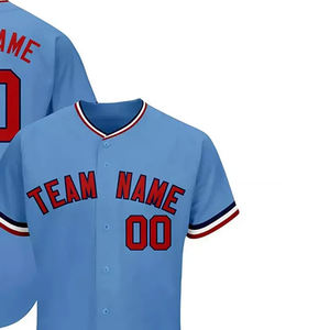 Maillot de baseball en polyester OEM personnalisé pour équipe, manches courtes, imprimé, grande taille, respirant, séchage rapide - Product Image 5