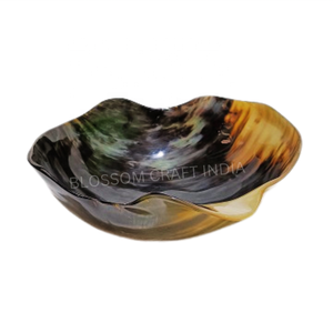 Plato de cuerno de búfalo elegante disponible en varios tamaños Cuenco de afeitar de cuerno de vaca natural uso multiusos Ideal para servir ensaladas - Product Image 2