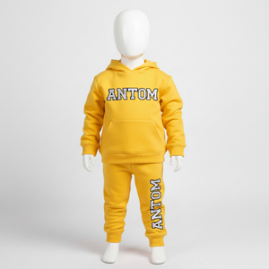 Conjuntos Deportivos de Invierno, 100% Algodón, con Parches de Chenilla, Tallas Grandes, con Capucha, Casuales, Ligeros, Transpirables, Unisex - Product Image 1