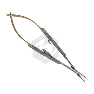 Porte-aiguilles dentaire manuel Castroviejo 5 1/2 pouces, surface diamantée, acier inoxydable, certifié CE, garantie 5 ans - Product Image 3