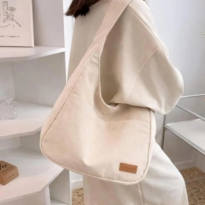 Bolso de Hombro Tipo Hobo de Lona Impermeable Personalizado EcoDari con Cierre de Cremallera |   Estilo Bohemio Vintage |   Venta al por Mayor de Marca Privada OEM - Product Image 3