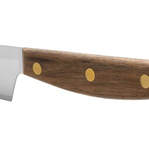Cuchillos Multiusos Plateados con Mango de Madera Marrón, Hoja Recta con Punta Afilada y Remaches Metálicos para Cocina, Frutas y Verduras - Product Image 2