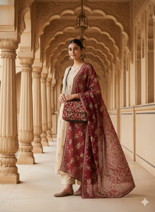 Sac à bandoulière pour femme Ruby Vine Floral, souple, durable, léger, sangle réglable, tissu écologique, sac à main décontracté pour les voyages et l'usage quotidien - Product Image 2