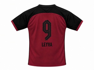 Maillot de football personnalisé bordeaux pour homme, col en V, pour entraînement sportif, vente directe usine - Product Image 5