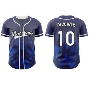 Último Modelo de Camiseta de Béisbol Personalizada para Hombre, Transpirable, Absorbente de Humedad, 100% Poliéster, Ropa Deportiva para Adultos, Diseño de Logotipo Personalizado - Product Image 2