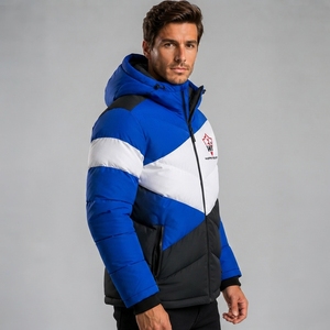Men Puffer <b>Jacket</b> Lightweight Winter Outerwear Quilted Insulated Design Warm Breathable Comfortable Coat For Travel Hiking - Product Image 5