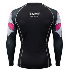 Camiseta de Compresión Larga Unisex para Adultos, Personalizada con Estampado BJJ, Spandex con Protección UV y Pantalones Cortos Deportivos al por Mayor - Product Image 2