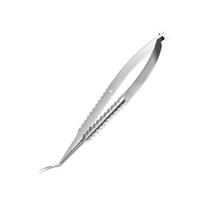 Pinces manuelles de style Inamura, conception à action croisée, mâchoires courbées de 12,00 mm, 117 mm, en acier inoxydable, pour microchirurgie ophtalmique - Product Image 4