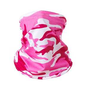Masque facial cagoule unisexe en polyester et élasthanne, imprimé camouflage rose, imitation animale, respirant, imperméable, réglable pour adulte, pour activités de plein air - Product Image 1