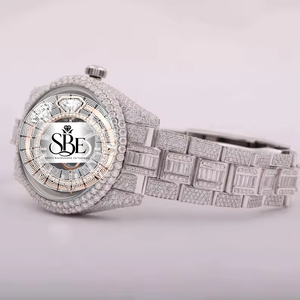 Reloj de Diamantes Moissanite, Reloj de Lujo para Hombre, Estilo Hip Hop, Acero Inoxidable, Personalizable - Product Image 4