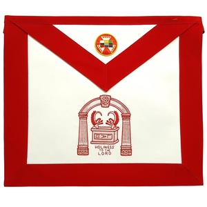 Delantal de Capítulo Masónico Rojo de Alto Sacerdote del Arco Real, Regalia Masónica, Delantal Ceremonial para Logia, Prenda Premium para Capítulo - Product Image 1