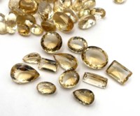 Lot de pierres précieuses en citrine naturelle facettées de formes variées, 13-29 mm, certifiées IGI, pour la fabrication de bijoux
