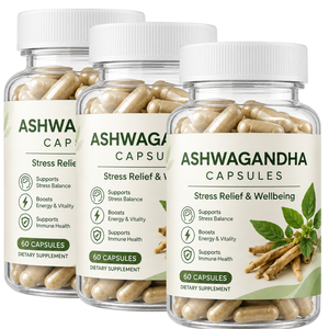 Capsules d'Ashwagandha de qualité alimentaire en vrac, 60 unités, pour produits de bien-être à base de plantes, approvisionnement en gros - Product Image 1