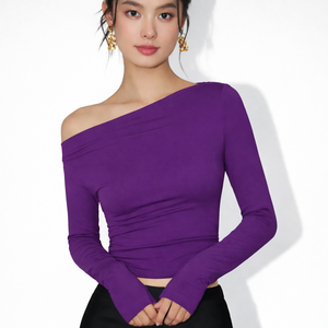 ผลิตโดย OEM ผ้าฝ้ายออร์แกนิค 100% แบบหวี  สำหรับทุกเพศ สีพื้น  ตกแต่งด้วยลูกปัดที่ไหล่  ทรงปกติ  เป็นมิตรกับสิ่งแวดล้อม  มีรู - Product Image 3