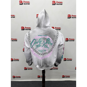 <b>Men's</b> Custom Logo Oversize Zipper Heavyweight Cotton Dirty Wash Graphic <b>Hoodie</b> <b>for</b> <b>Men</b> French Terry DTG <b>Work</b> - Product Image 3