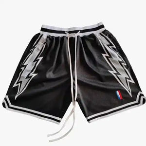 Pantalones Cortos de Baloncesto Estilo Urbano para Hombre, con Bolsillos con Doble Cremallera, Logotipo Personalizado por Sublimación, Secado Rápido, Transpirables, de Doble Capa - Product Image 3
