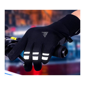 Hot Selling Ski Gloves 100% Polyester Waterproof <b>Fabric</b>,Reflective <b>Strips</b>,Silicone Non Slip Palms Hand Warm Skiing Gloves Cold - Product Image 2