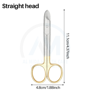 Tijeras Quirúrgicas Curvas de 10.8 cm, Acero Inoxidable, Punta Curva, Instrumento Dental de Ortodoncia, Operación Manual, Certificación CE - Product Image 2