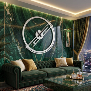 Luxury Modern Metal Wall <b>Clock</b> Large Round Geometric Designer <b>Clock</b> Contemporary Black Decorative Wall <b>Art</b> for Living Room - Product Image 5