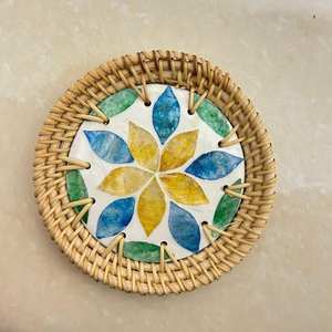 Sous-verres ronds non blanchis de style mignon en céramique de couleur naturelle du Vietnam, marque GREEN FUTURE, vente en gros - Product Image 5