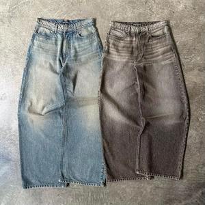 Pantalones Vaqueros de Mezclilla Lavados a la Piedra, Estilo Urbano, Corte Holgado, para Hombre - Product Image 6