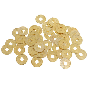 Monedas de Latón de Lakshmi y Kubera para Pooja, Monedas Religiosas Hindúes de Latón, Monedas de Oración de Lakshmi y el Señor Kubera para el Culto de Diwali Puja - Product Image 2