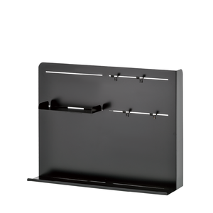 Minimalist Metal Kitchen Organizer Spice <b>Rack</b> With Utensil Holder Rectangle Shape Black Matte Finish - Product Image 3