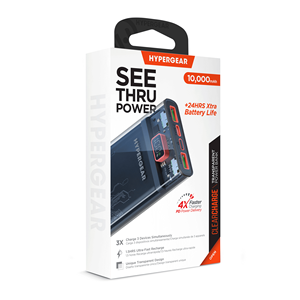 ClearCharge Power Bank Trasparente da 10000mAh con PD, Caricabatterie Portatile ad Alta Capacità per Dispositivi Smart - Product Image 3