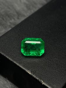 Pierre précieuse naturelle vert émeraude, taille octogonale, pour la fabrication de bijoux - Product Image 5